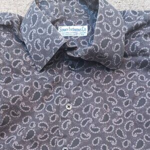 Bespoke Hong Kong Paisley SHIRT Button Front Sunny Fashions Kowloon, 16" neck